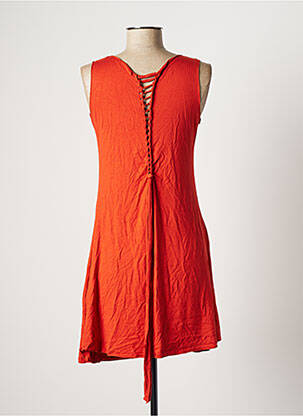 Robe mi-longue manches courtes manches courtes orange DIPAWALI fille