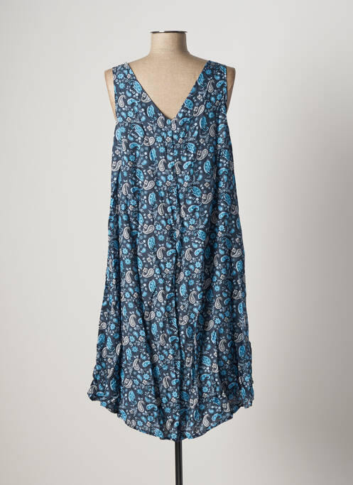 Robe mi-longue bleu DIPAWALI pour femme