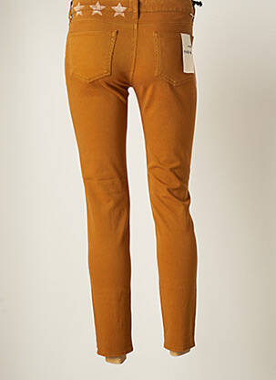 Pantalon 7/8 stretch taille normale marron FIVE femme