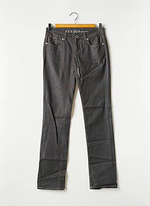 Pantalon droit stretch taille basse gris GUESS femme
