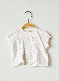 T-shirt coupe cintrée manches courtes beige BABYMINI PAR CATIMINI fille