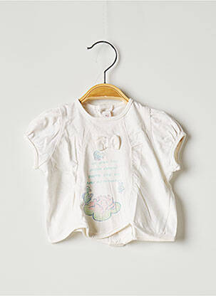 T-shirt coupe cintrée manches courtes beige BABYMINI PAR CATIMINI fille