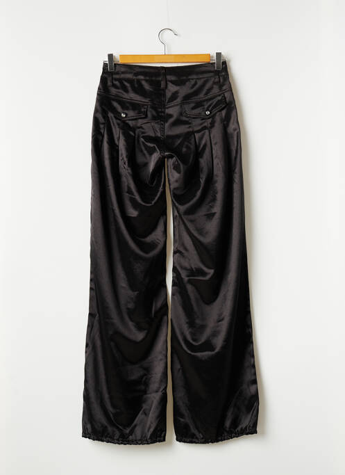 Pantalon large fermeture zippée sous rabat boutonné taille normale noir NEWPLAY femme