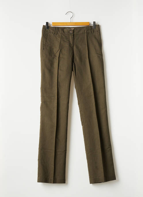 Pantalon droit vert MANGO pour femme