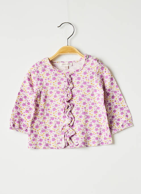 T-shirt violet GRAIN DE BLÉ pour fille