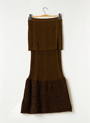 Robe mi-longue sans manche sans manche vert MONCLER femme