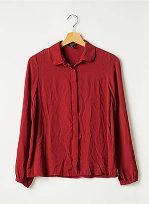 Chemisier tissage crêpe manches longues orange FOREVER 21 femme