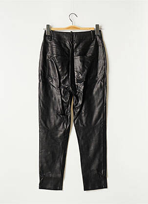 Pantalon droit fermeture zippée sous rabat avec crochet taille haute noir GREYHOUND ORIGINAL femme