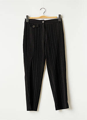 Pantalon 7/8 coupe cigarette taille normale noir SANS MARQUE femme