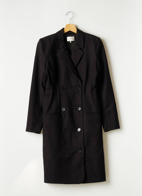 Manteau long noir GESTUZ pour femme