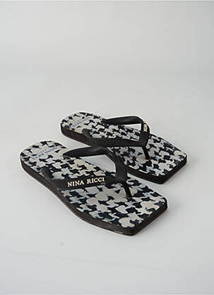 Tongs talon plat jusqu'à 3cm gris NINA RICCI femme