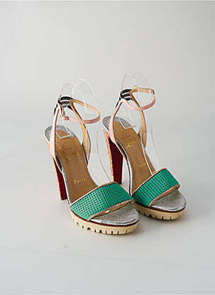Sandales/Nu pieds vert LOUBOUTIN pour femme