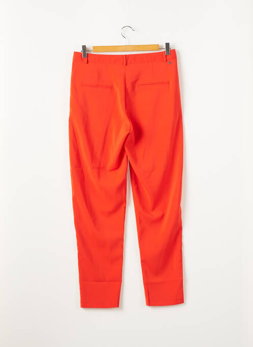 Pantalon 7/8 fermeture zippée sous rabat avec crochet taille normale orange TREND BY CAPTAIN TORTUE femme