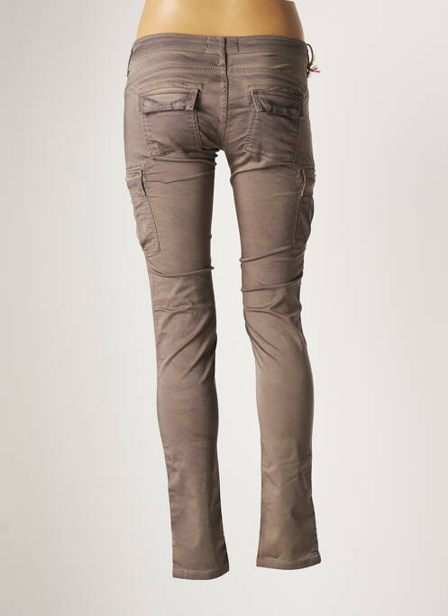 Pantalon slim gris LE TEMPS DES CERISES pour femme
