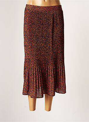 Jupe mi-longue coupe droite orange VERO MODA femme