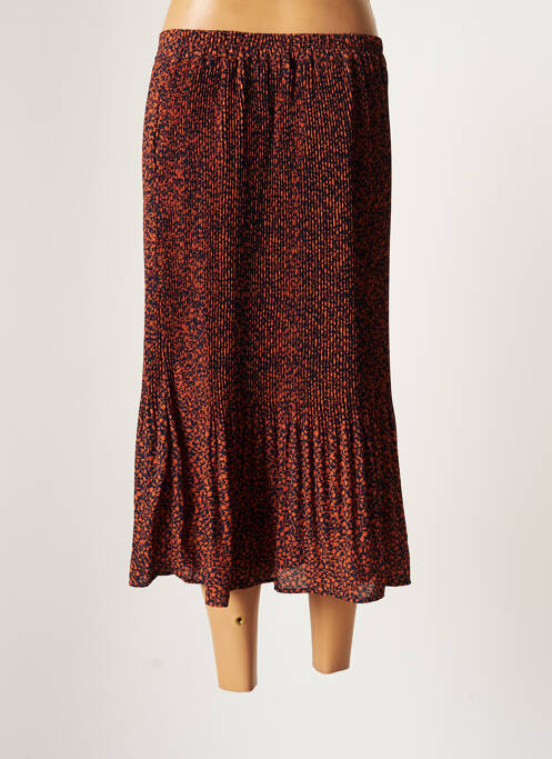 Jupe mi-longue orange VERO MODA pour femme