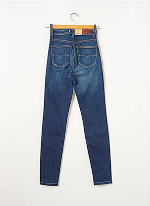 Jeans coupe slim broderie rivets taille haute bleu SALSA femme