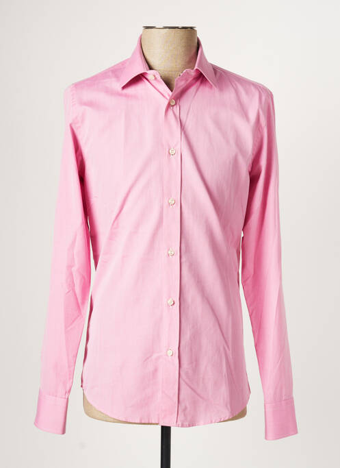 Chemise manches longues rose RECYCLED ART WORLD pour homme