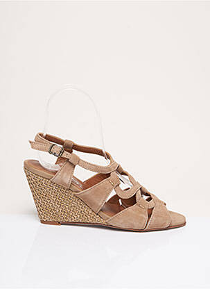 Sandales/nu pieds fermeture bride(s) talon de 7 à 9cm beige KESS femme