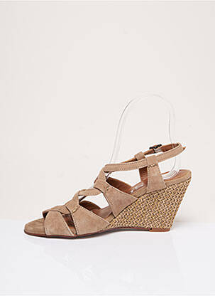 Sandales/nu pieds fermeture bride(s) talon de 7 à 9cm beige KESS femme