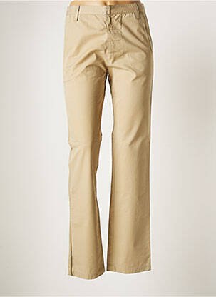 Pantalon droit fermeture zippée sous rabat boutonné taille normale vert LAURENCE DOLIGE femme