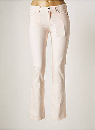 Pantalon slim broderie rivets taille normale rose QUIET femme