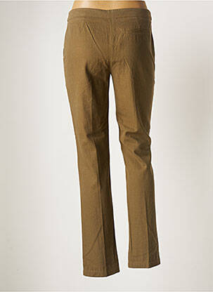 Pantalon chino fermeture zippée sous rabat boutonné taille normale vert SWILDENS femme