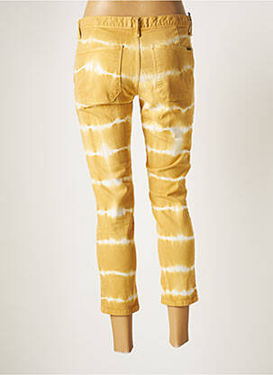Pantacourt stretch taille basse jaune ACQUAVERDE femme