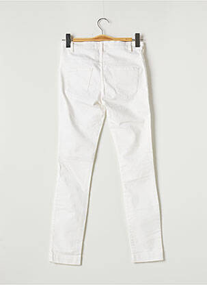Jeans coupe slim broderie rivets taille normale blanc QUIET femme