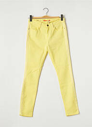 Pantalon slim broderie rivets taille normale jaune QUIET femme