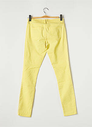 Pantalon slim broderie rivets taille normale jaune QUIET femme