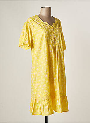Robe mi-longue jaune AGATHE & LOUISE pour femme