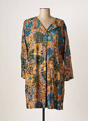 Robe courte manches longues manches longues gris AGATHE & LOUISE femme