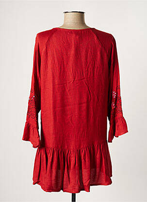 Tunique manches longues tissage crêpe marron AGATHE & LOUISE femme