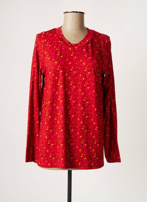 T-shirt imprimé fantaisie manches longues rouge AGATHE & LOUISE femme