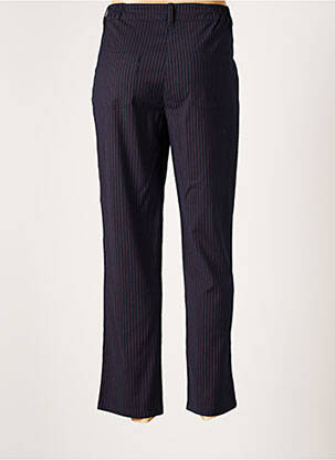 Pantalon droit tissage popeline taille normale bleu AGATHE & LOUISE femme