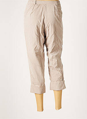 Pantalon 7/8 tissage popeline taille normale beige JAC JAC femme