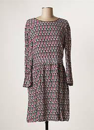 Robe courte fermeture zippée au dos manches longues noir SUNCOO femme