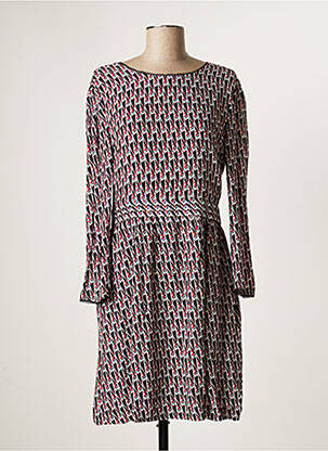 Robe courte fermeture zippée au dos manches longues noir SUNCOO femme