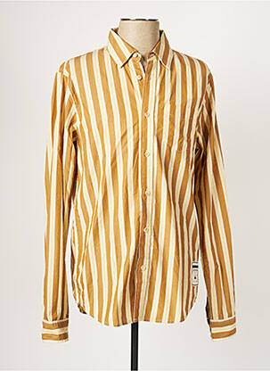 Chemise manches longues beige SCOTCH & SODA pour homme