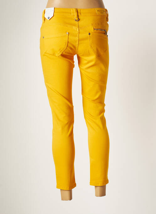 Pantalon droit jaune FREEMAN T.PORTER pour femme