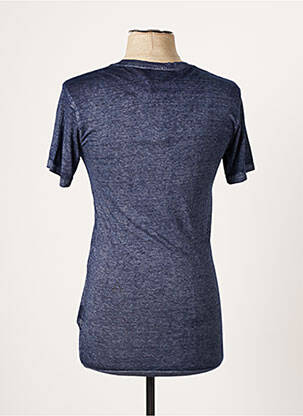 T-shirt tissage chiné manches courtes bleu ELEVEN PARIS homme