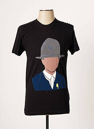T-shirt noir ELEVEN PARIS pour homme
