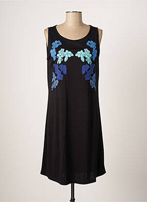 Robe courte noir COMOUNAREGADERA pour femme