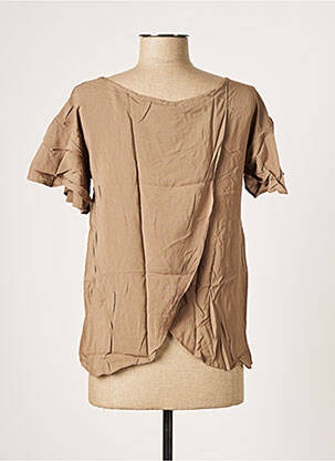 Blouse manches courtes manches courtes marron PASSIONATA femme