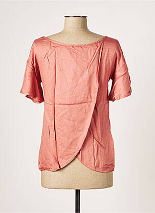 Blouse col rond manches courtes rose PASSIONATA femme