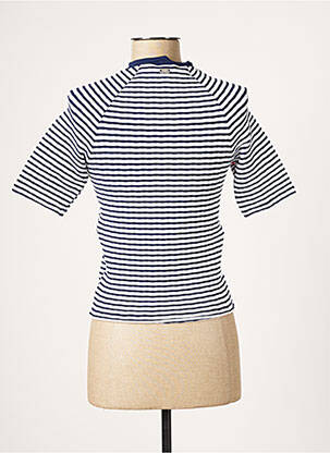 Top stretch manches courtes bleu CHERRY BEACH femme