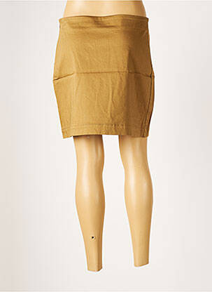 Jupe courte fermeture zip latéral beige LA FIANCEE DU MEKONG femme