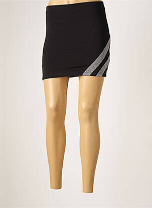 Mini-jupe taille élastique noir HEAVEN MAY femme