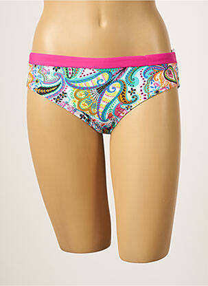 Bas de maillot de bain effet matière satinée culotte rose BESTFORM femme